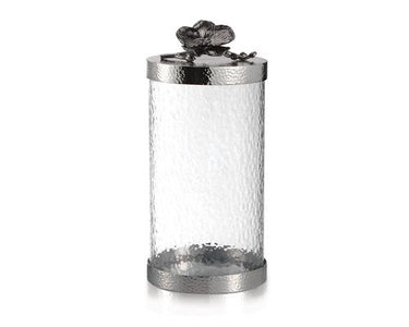 BLACK ORCHID CANISTER LARGE - La Perla Home in Montrose CA