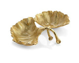 GINKGO DBL CMPTMNT DISH GOLD - La Perla Home in Montrose CA