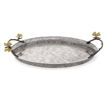 BUTTERFLY GINKGO OVAL TRAY - La Perla Home in Montrose CA