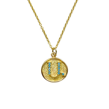 Round Initial Necklace