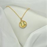 Round Initial Necklace