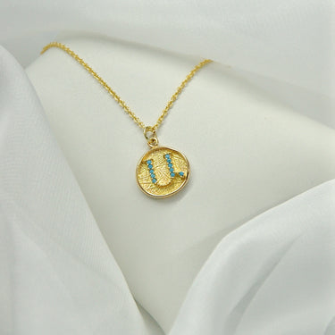 Round Initial Necklace