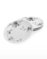 Black Orchid Tidbit Plate Set