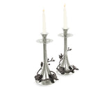 Black Orchid Taper Candleholders - La Perla Home in Montrose CA