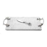 White Orchid Cheese Board w/ Knife