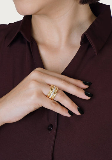 Cheval Chain Stack Ring, Gold