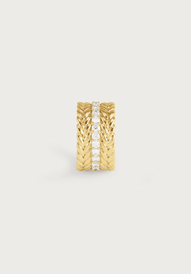 Cheval Chain Stack Ring, Gold
