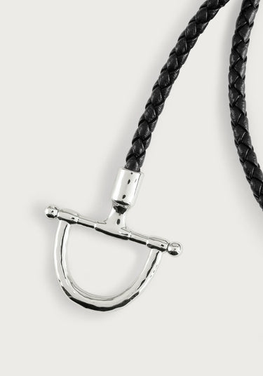 Cheval Leather Wrap Bracelet, Silver