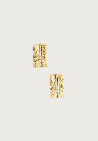 Feather Small Hoop Earrings