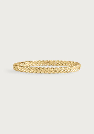 Cheval Braid Hinged Bangle - Thin