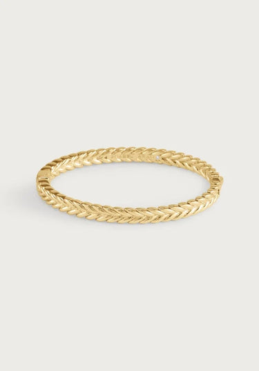 Cheval Braid Hinged Bangle - Thin