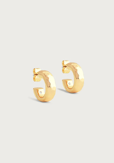 Farrier Small Hoops, Gold