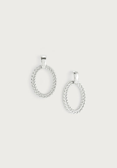 Cheval Ring Earrings, Silver