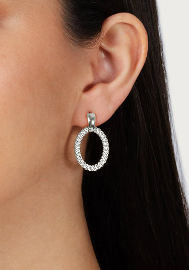 Cheval Ring Earrings, Silver