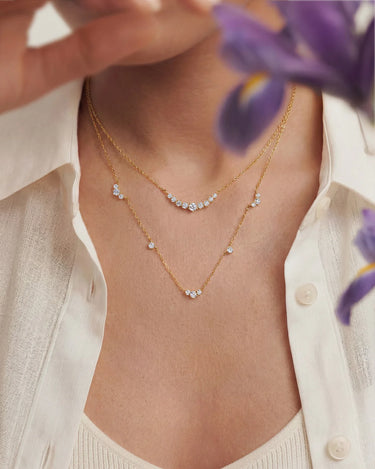 Cluster & Single Station Necklace