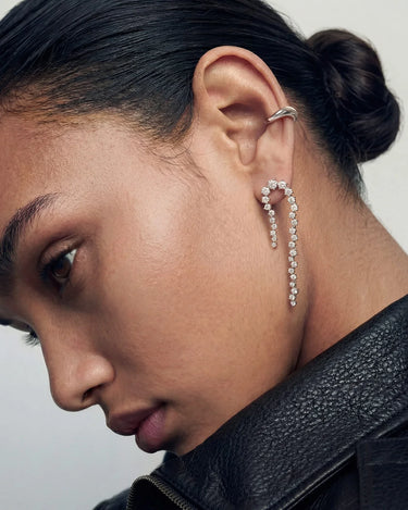 Wave Huggie Hoop Earrings