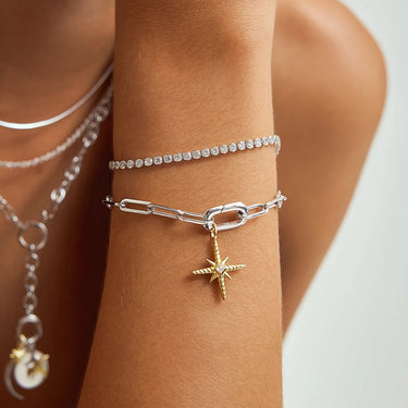 Row Bezel Set Bracelet