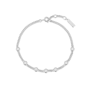 Multi Station Round Stone Chain Bracelet