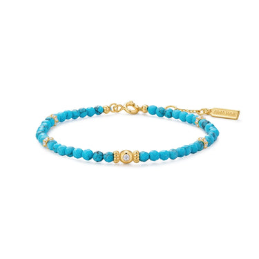 Lab-Created Turquoise Beaded Bracelet