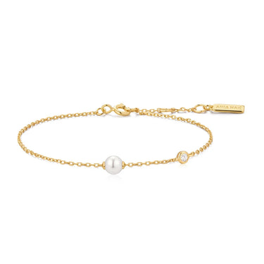 Shell Pearl & Bezel-Set Sparkle Bracelet