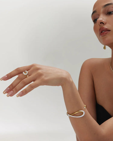 Gold Pavé Knot Adjustable Ring