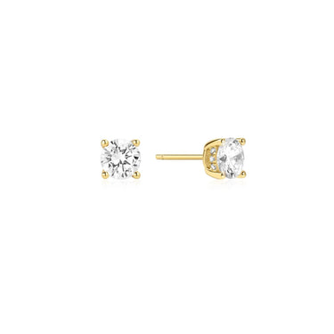 Gold Just You Solitaire Stud Earrings