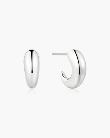 Dome Stud Hoop Earrings