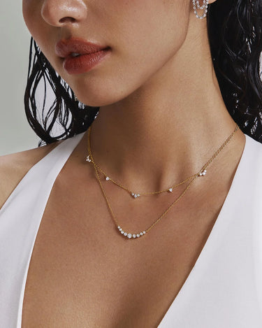 Cluster & Single Station Necklace