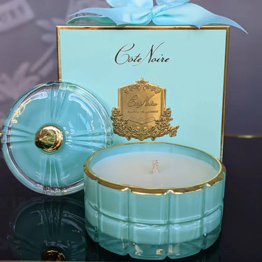 Art Deco Candle - Tiffany Blue & Gold - Persian Lime