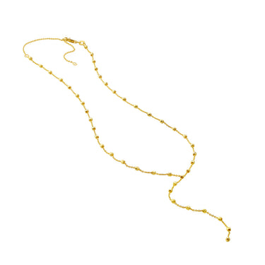 Diamond Cut Beaded Lariat