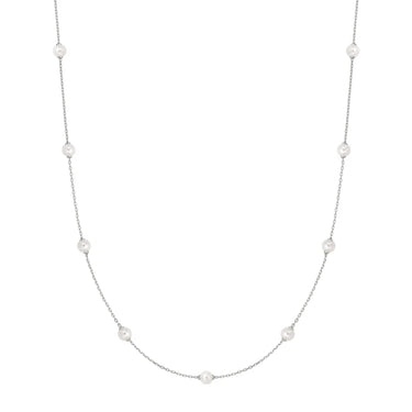 Shell Pearl Station Chain Necklace