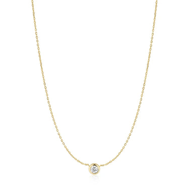 Gold Just You Solitaire Necklace