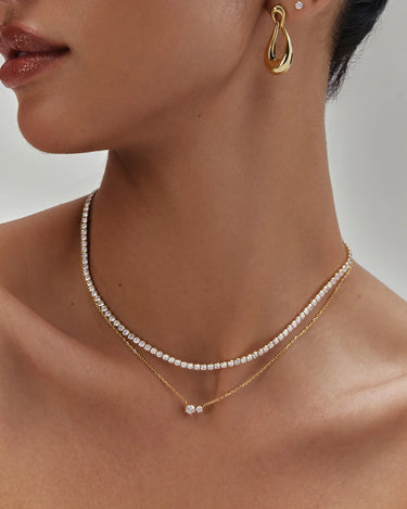 Prong Set Duo Necklace