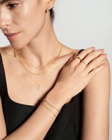 Row Bezel Set Bracelet