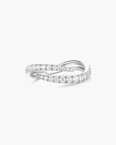 Spiral Pavé Adjustable Ring