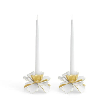 Gardenia Candleholders S/2