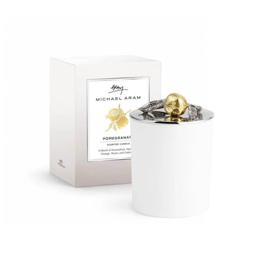 Pomegranate Silver & Gold Scented Candle, 8 oz.