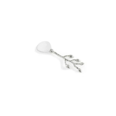 Silver Orchid Caviar Dish with Spoon