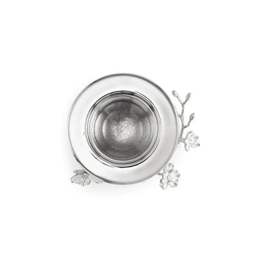 Silver Orchid Caviar Dish with Spoon