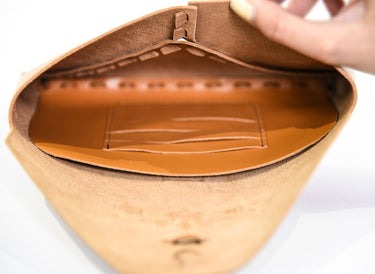 Sirahar Leather Ladies Clutch in three colors of Red, Black and Camel - La Perla Home in Montrose CA