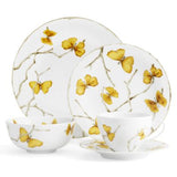 Butterfly Ginkgo Gold 5-Piece Dinnerware Set