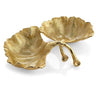 GINKGO DBL CMPTMNT DISH GOLD - La Perla Home in Montrose CA