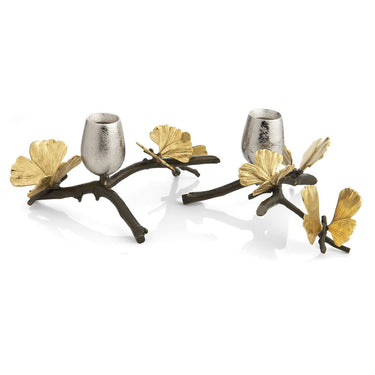 BUTTERFLY GINKGO CANDLEHOLDERS - La Perla Home in Montrose CA
