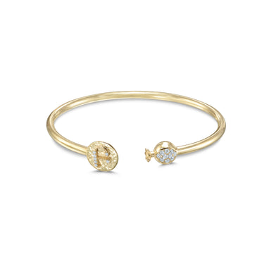 Armenian Initial Bangle Gold