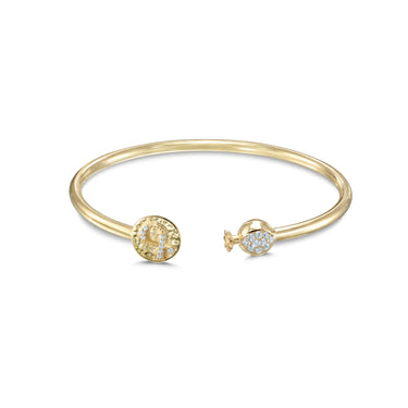 Armenian Initial Bangle Gold