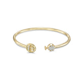Armenian Initial Bangle Gold