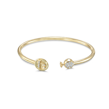 Armenian Initial Bangle Gold