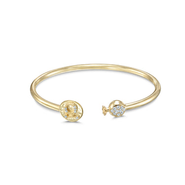 Armenian Initial Bangle Gold
