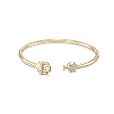 Armenian Initial Bangle Gold