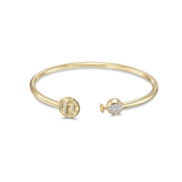 Armenian Initial Bangle Gold
